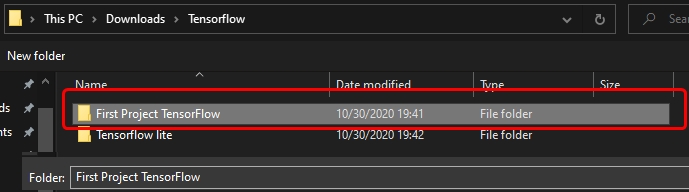 First project tensor flow